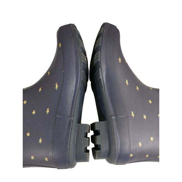 Cat & Jack big Kids size 3 Navy Star Print knee high rubber Rain Boots shoes - Picture 5 of 7